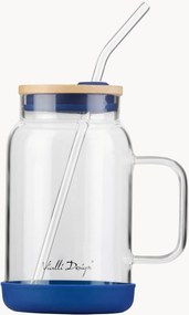 Barattolo in vetro borosilicato con cannuccia Fuori