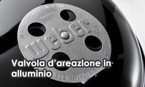 Weber Compact 47 Cm Barbecue A Carbone Kettle Grill Nero Con Griglia In Acciaio