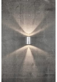 Nordlux - Applique da esterno LED CANTO 2xLED/6W/230V IP44 argento