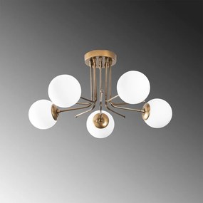 Lampada da soffitto di colore bianco-oro Daisy - Opviq lights