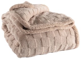 Coperta beige in micropile 150x200 cm Rava – Tiseco Home Studio