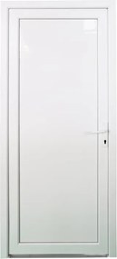 Portoncino d'ingresso Base L 80 x H 210 cm in PVC bianco, apertura spingere a sinistra, falso telaio non incluso