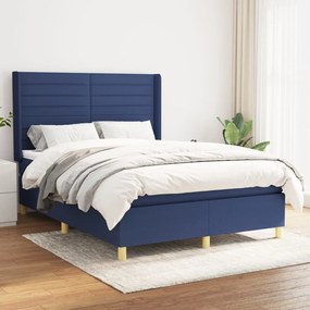 Giroletto A Molle Con Materasso Blu 140x190 Cm İn Tessuto /