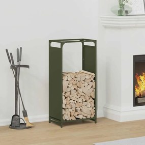 Rastrelliera Per Legna Da Ardere Verde Oliva 44x28x90 Cm /