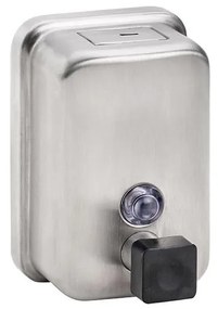 Dispenser per sapone 9,7 x 15 cm, in acciaio inox/argento