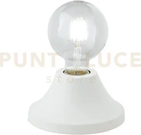 Lumetto vesevus bianco 1 luce attacco e27 15x15x8cm in metallo