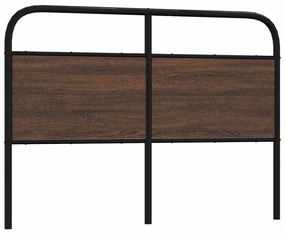 Testiera Rovere Marrone 120 Cm İn Acciaio E Truciolato /