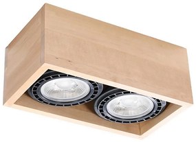 Sollux SL.0916 - Plafoniera QUATRO 2xGU10/40W/230V faggio