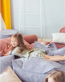 Pouf a sacco per bambini blu con rivestimento in velluto a coste Chair – Wigiwama