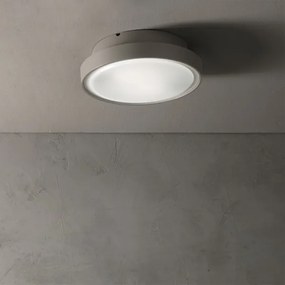 Plafoniera PETAR per esterni Grigio in Abs D30 cm