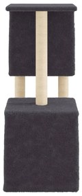 Albero per gatti con tiragraffi in sisal grigio scuro 86 cm