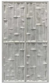 Pannello decorativo effetto pietra mattoni 3D set 12 pz 8,6 mt2 rivestimento murale in PU 120 x 60 x 2,5 Quarzite Bianco