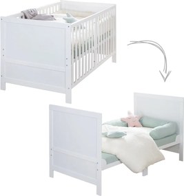 Lettino bianco con altezza regolabile 70x140 cm Easy Sleep – Roba