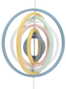 Lampadario sospeso per bambini con cavo HOOPS 1xE27/20W/230V Ø 27 cm multicolore