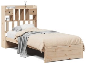 Letto libreria senza materasso 90x190 cm legno massello pino