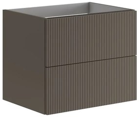 Armadietto bagno a terra Opera 2 cassetti P 45.5 x L 59.5 x H 50 cm laccato opaco grigio carbone