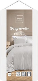 Lenzuolo con angoli bianco 140x190 cm Linella – douceur d'intérieur