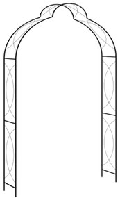 Arco da Giardino Nero 150x34x240 cm in Ferro