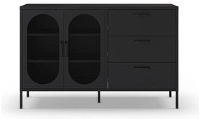 Cassettiera nera 140x90 cm Diora - Marckeric