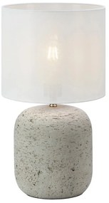 Lampada da tavolo grigia con paralume in tessuto (altezza totale 44 cm) Montagna – Markslöjd