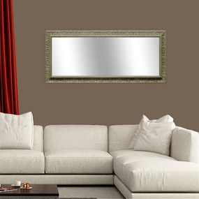 Specchio Venere rettangolare in legno argento 58 x 143 cm