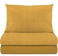 Completo letto singolo arancio falso unito cotone