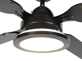 Ventilatore a soffitto nero con telecomando - Fanattic