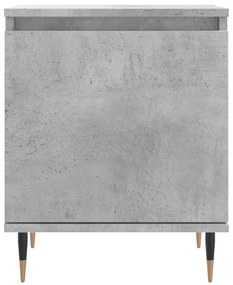 Comodini 2 pz Grigio Cemento 40x30x50 cm in Legno Multistrato