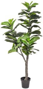 Pianta artificiale Ficus Lyrata h 175 cm  con vaso in pvc