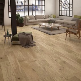 Parquet prefinito in rovere vetrificato sp. 14 mm Intenso M da 1.227 m²