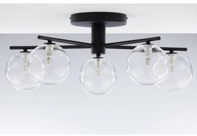 Jupiter 2046 - Lampadario a plafone PRATO 5xG9/10W/230V nero/limpido