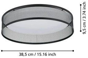 Eglo 900795 - Plafoniera LED LUPPINERIA LED/20W/230V nero