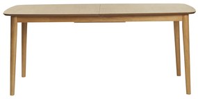 Tavolo da pranzo rettangolare allungabile in legno chiaro rovere L180-220 cm EGO