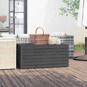 Contenitore Giardino Grigio 101x50,5x46,5cm Legno Massello Pino /