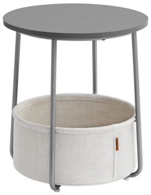 Tavolino d'appoggio NOIRA grigio/bianco