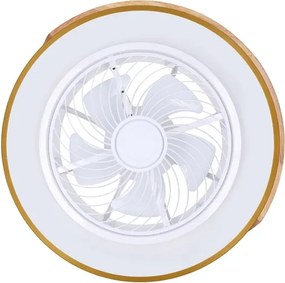 Brilagi - Lampada LED dimmerabile con ventilatore LED/38W/230V 50 cm blu/rovere + telecomando
