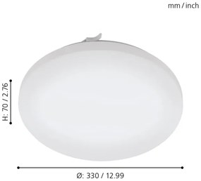 Eglo 97884 - Plafoniera LED da bagno FRANIA LED/17,3W/230V