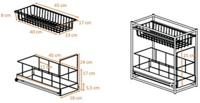 Ripiano aggiuntivo in metallo - Wenko