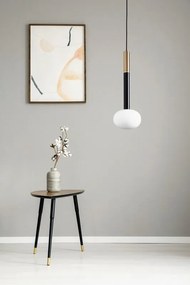 Lampadario Moderno Mose nero paralume bianco G9 MILOOX
