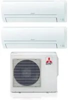 Climatizzatore Condizionatore Mitsubishi Electric Dual Split Inverter serie SMART MSZ-HR 12+15 con MXZ-3HA50VF R-32 Wi-Fi Optional 12000+15000