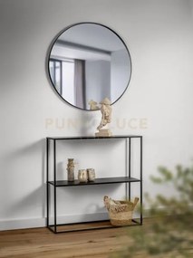 Chloe tavolo consolle 80x80cm colore nero in metallo