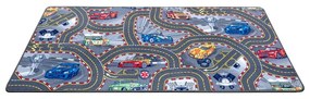 Tappeto da gioco per bambini blu 90x200 cm Race Track – Hanse Home