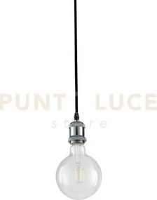 Sospensione per binario clock cromo 1 luce attacco e27 5x153cm