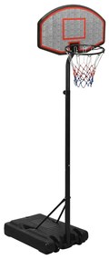 Supporto per Pallacanestro Nero 237-307 cm Polietilene