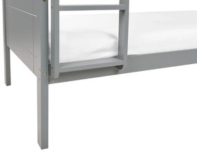 Letto a castello legno grigio 90 x 200 cm MAULDE Beliani