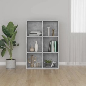 Libreria/credenza grigio cemento 66x30x97,8 cm in truciolato