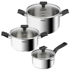 Tefal - Set di 3 pentole DELICIOUS in acciaio inox
