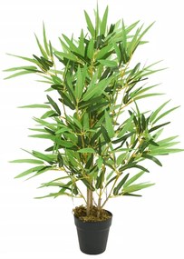 Albero Bambù Artificiale 368 Foglie 80 Cm Verde /