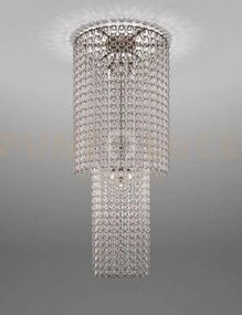 Giogali lampadadario a soffitto ca2 cristallo argento e bronzo opac...