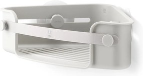 Mensola angolare grigia autoportante per bagno in plastica riciclata Flex Adhesive - Umbra